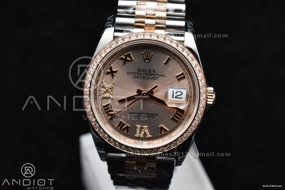 Best Roman 904L DateJust 572 on 36 Bracelet VS RG 126281rbr Edition VSF FreshLook SS Jubilee Dial 1:1 Steel 0226
